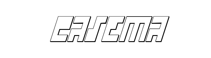 UFO Hunter 3D Italic  Free Fonts Download