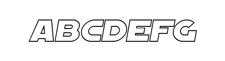 SF Distant Galaxy Outline Italic  Free Fonts Download