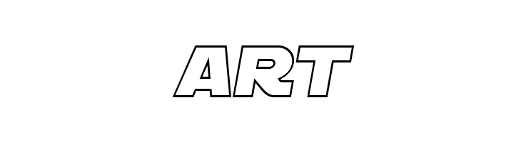 SF Distant Galaxy Outline Italic  Free Fonts Download