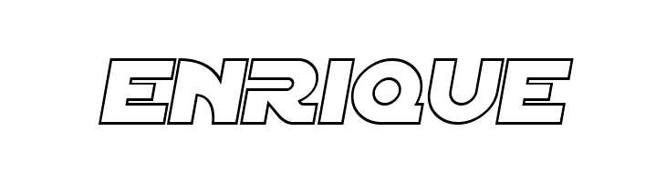 SF Distant Galaxy Outline Italic  Free Fonts Download