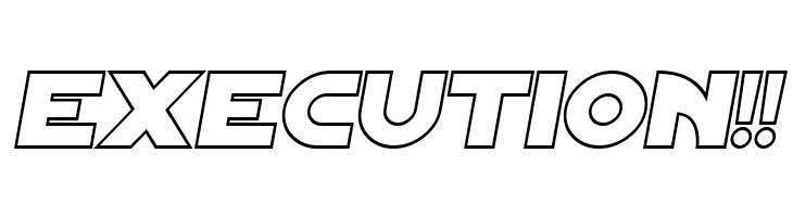 SF Distant Galaxy Outline Italic  Free Fonts Download