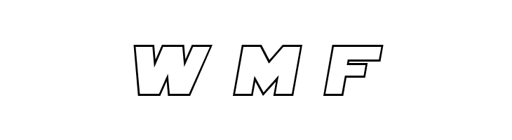 SF Distant Galaxy Outline Italic  Free Fonts Download