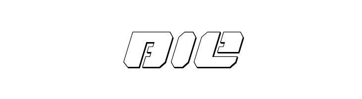 Dan Stargate Outline Italic  Free Fonts Download