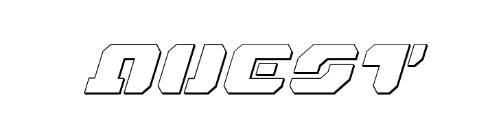 Dan Stargate Outline Italic  Free Fonts Download