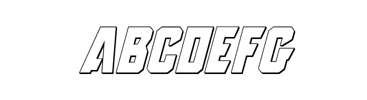 Anitlles 3D Italic  Free Fonts Download