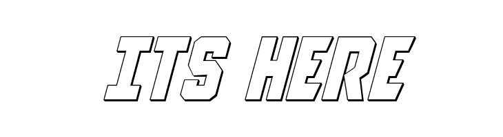 Anitlles 3D Italic  Free Fonts Download