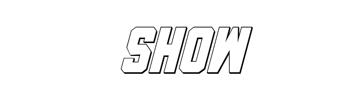 Anitlles 3D Italic  Free Fonts Download