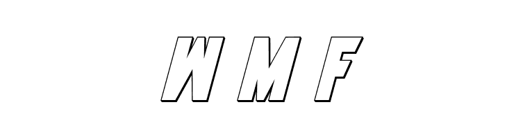 Anitlles 3D Italic  Free Fonts Download