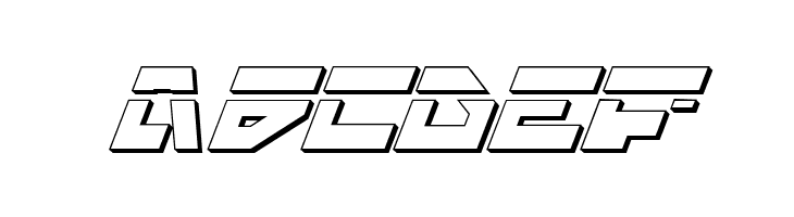 Trajia Laser Italic 3D  Free Fonts Download