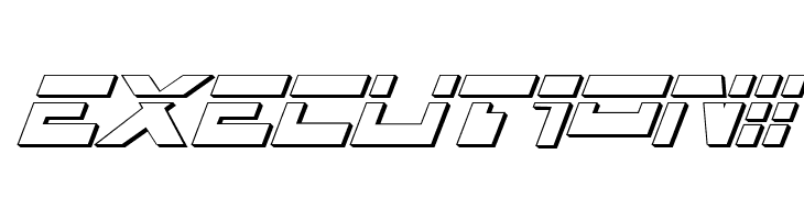 Trajia Laser Italic 3D  Free Fonts Download