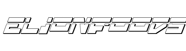 Trajia Laser Italic 3D  Free Fonts Download