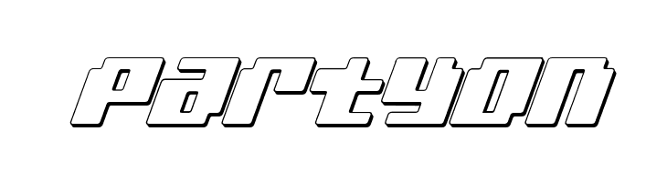 bad robot 3d italic  Free Fonts Download
