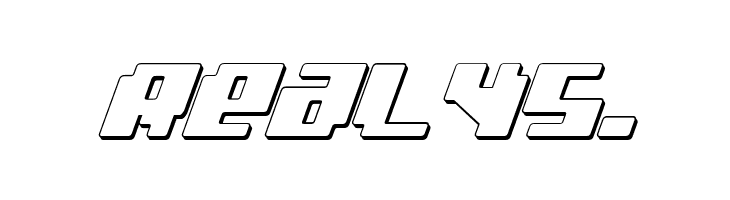 bad robot 3d italic  Free Fonts Download