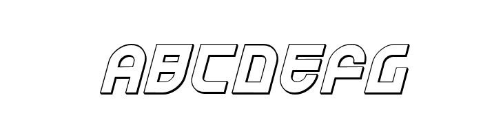 Trek Trooper 3D Italic  Free Fonts Download