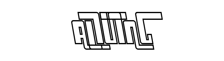 SF Cosmic Age Outline Oblique  Free Fonts Download