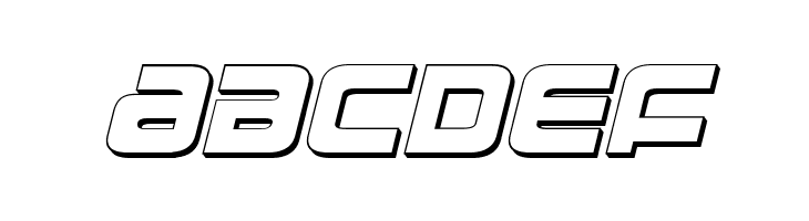 Exedore 3D Italic  Free Fonts Download