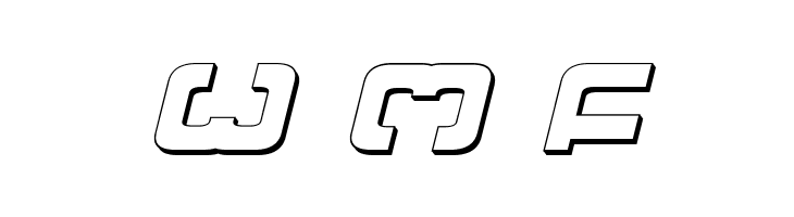 Exedore 3D Italic  Free Fonts Download