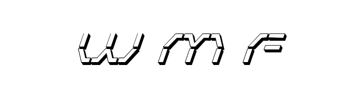 Zeta Sentry 3D Italic  Free Fonts Download
