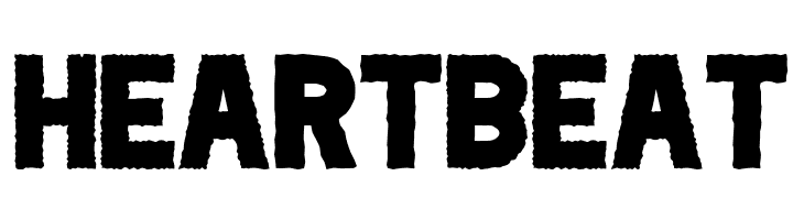 HEARTBEAT PUNK ROCK Color Fill Font