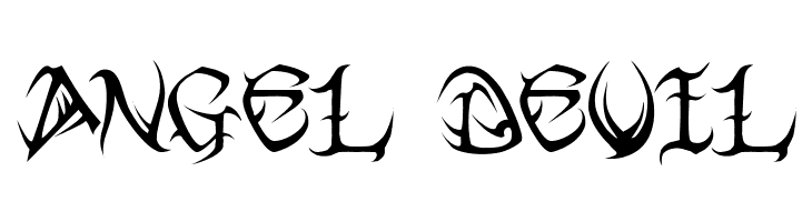 ANGEL%2BDEVIL Tribal Two Font