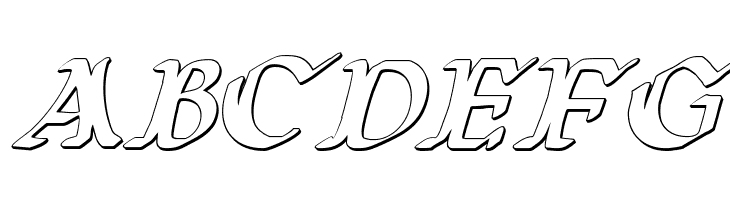 Wars of Asgard 3D Italic  Free Fonts Download