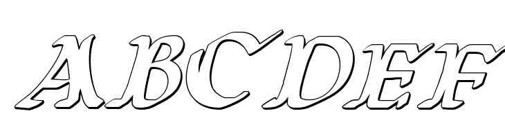 Wars of Asgard 3D Italic  Free Fonts Download