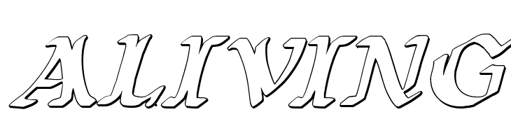 Wars of Asgard 3D Italic  Free Fonts Download