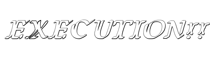 Wars of Asgard 3D Italic  Free Fonts Download