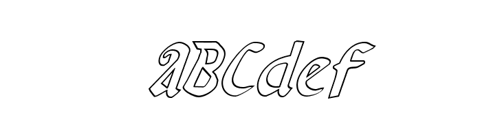 Valerius Outline Italic  Free Fonts Download