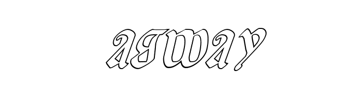 Valerius Outline Italic  Free Fonts Download