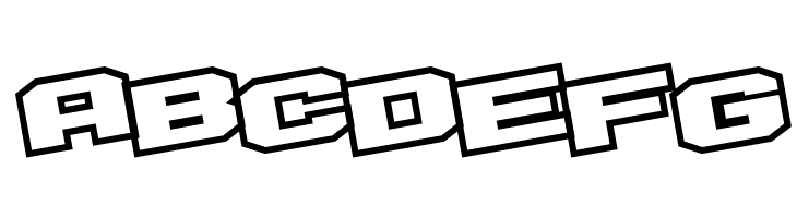 D3 Egoistism outline leaning  Free Fonts Download