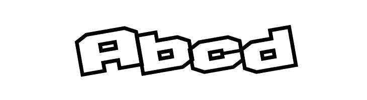 D3 Egoistism outline leaning  Free Fonts Download