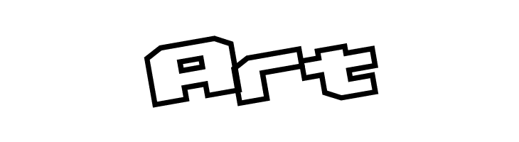 D3 Egoistism outline leaning  Free Fonts Download