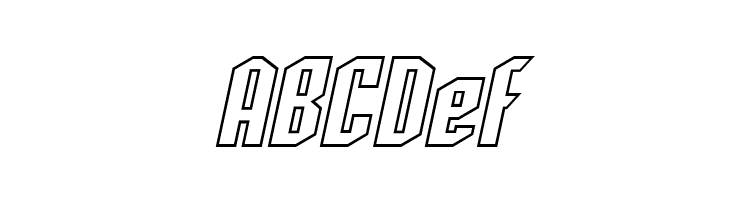 SF Archery Black Outline Oblique  Free Fonts Download