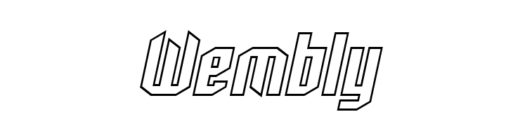 SF Archery Black Outline Oblique  Free Fonts Download