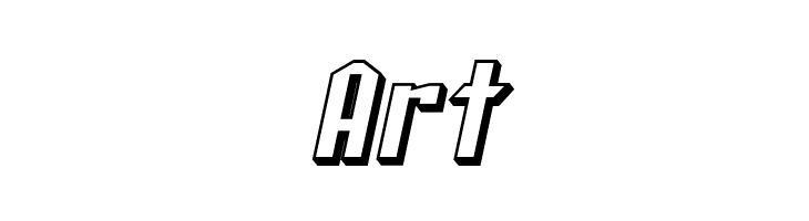 SF Archery Black Shaded Oblique  Free Fonts Download