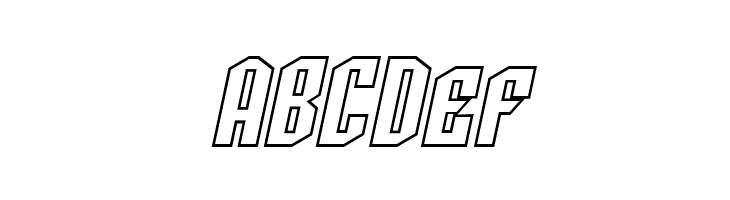 SF Archery Black SC Outline Oblique  Free Fonts Download
