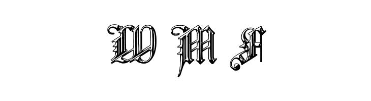 Church Text 'Shaded'  Free Fonts Download