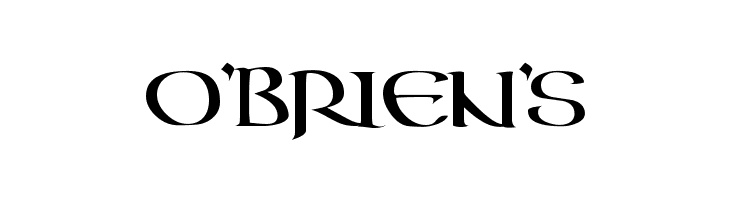 O%2527BRIEN%2527S Aon Cari Celtic Font