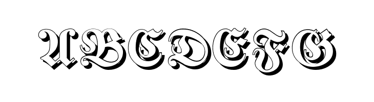 Fraktur Shadowed  Free Fonts Download