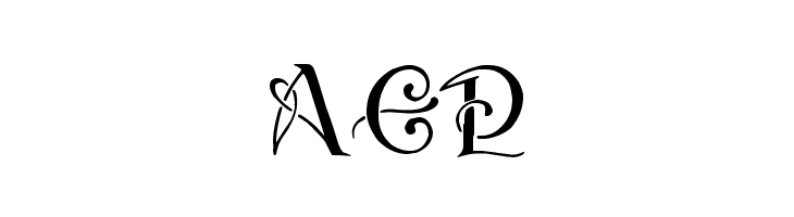 Initials with curls  Free Fonts Download