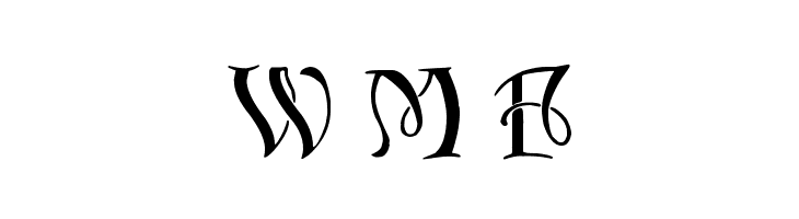 Initials with curls  Free Fonts Download