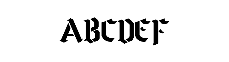 Goth Stencil  Free Fonts Download
