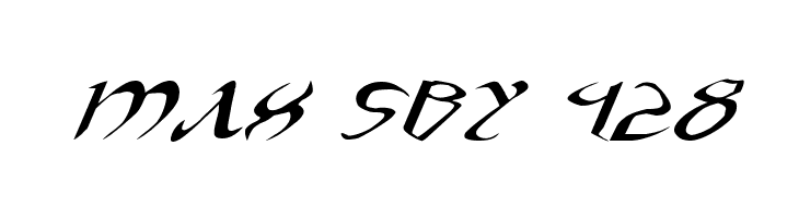 Xaphan II Expanded Italic  Free Fonts Download
