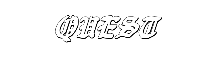 Quest Knight 3D Italic  Free Fonts Download