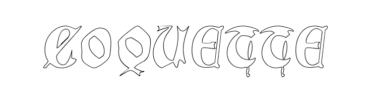 QuaelGothicHollow  Free Fonts Download