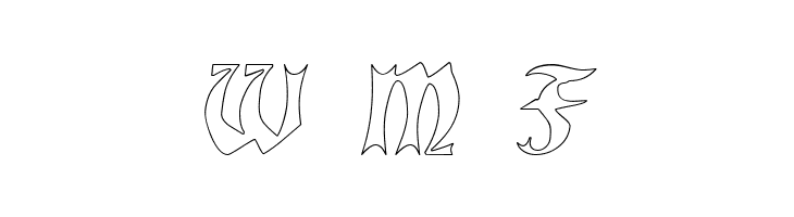 QuaelGothicHollow  Free Fonts Download