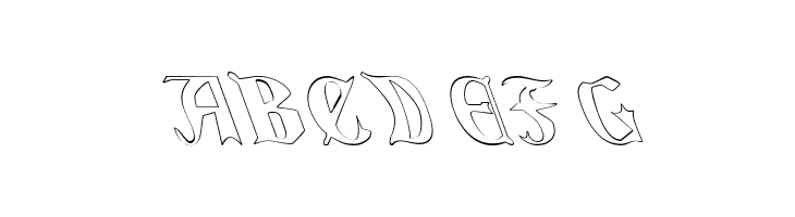 QuaelGothicHollowLeftyCondensed  Free Fonts Download