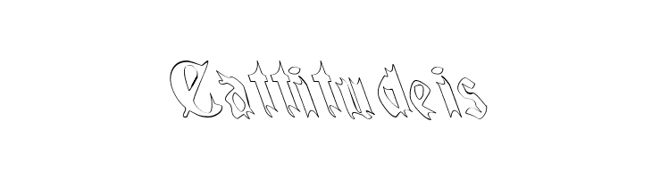 QuaelGothicHollowLeftyCondensed  Free Fonts Download
