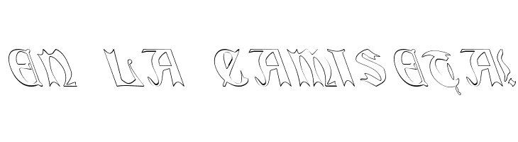 QuaelGothicHollowLeftyCondensed  Free Fonts Download